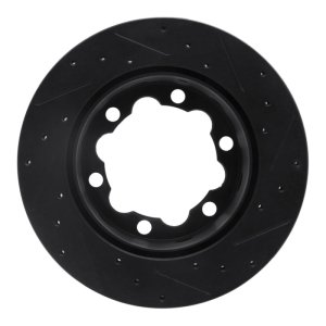 Dodge Sprinter 3500 Brake Rotor (1) - Rear Left - R1 Concepts - Drilled & Slotted - Black - `02-`06